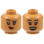 LEGO® Minifigure Head Dual Sided Female Black Eyebrows