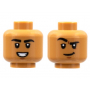 LEGO® Mini-Figurine Tête Homme 2 Expressions (6S)