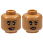 LEGO® Minifigure Head Dual Sided Female Black Eyebrows