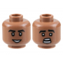 LEGO® Minifigure Head Dual Sided Black Thick Eyebrows