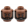 LEGO® Minifigure Head Dual Sided Black Thick Eyebrows