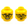 LEGO® Minifigure Head Dual Sided Black Eyebrows