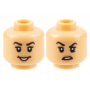 LEGO® Minifigure Head Dual Sided Female Black Eyebrows