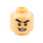 LEGO® Minifigure Head Black Thick Eyebrows Raised
