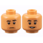 LEGO® Mini-Figurine Tête Homme 2 Expressions (6J)