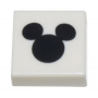 LEGO® Plate Lisse 1x1 Imprimée Logo Disney Mickey