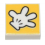 LEGO® Plate Lisse 1x1 Imprimée Main Mickey - Disney