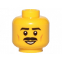 LEGO® Minifigure Head Moustache Black