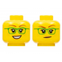 LEGO® Mini-Figurine Tête Femme 2 Expressions Lunettes (8F)