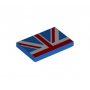 LEGO® Tile 2x3 with Red Blue and White Union Jack Flag