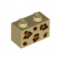 LEGO® Brick 1x2 with Dark Brown and Dark Orange Animal