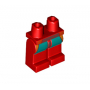 LEGO® Mini-Figurine Jambes Rouge Imprimée Bande
