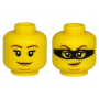 LEGO® Minifigure Head Dual Sided Female Brown Eyebrows