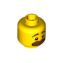 LEGO® Minifigure Head Brown Eyebrows and Large Moustache