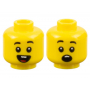 LEGO® Minifigure Head Dual Sided Child Black Eyebrows