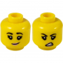 LEGO® Mini-Figurine Tête Femme 2 Expressions (3V)