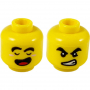 LEGO® Minifigure Head Dual Sided Black Thick