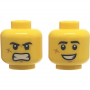 LEGO® Mini-Figurine Tête Homme 2 Expressions Cicatrice (8K)