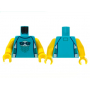 LEGO® Torso White Jellyfish with Dark Turquoise Tentacles
