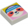 LEGO® Tile 1x1 with Groove with Bright Pink Head with Coral