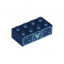 LEGO® Brick 2x4 with Metallic Light Blue Mickey Mouse Head