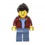 LEGO® Woman Minifigure Dark Red Jacket