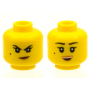 LEGO® Minifigure Head Dual Sided Female Black Eyebrows