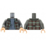 LEGO® Torso Flannel Shirt over Sand Blue T-Shirt Pattern