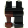 LEGO® Minifigure Hips and 1 Black Left Leg 1 Reddish Brown P