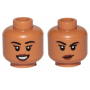 LEGO® Minifigure Head Dual Sided Female Black Eyebrows