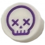 LEGO® Tile Round 1x1 with Dark Purple Skull Outline with X E