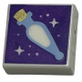 LEGO® Tile 1x1 with Groove with Bright Light Blue Potion