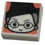 LEGO® Tile 1x1 with Groove with Female Witch Head