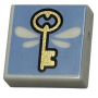 LEGO® Tile 1x1 with Groove with Gold Key with Wings