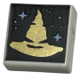 LEGO® Tile 1x1 with Groove with Gold Witch