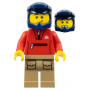 LEGO® Mountain Bile Cyclist Male Red Tracksuit