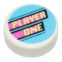 LEGO® Plate Lisse Ronde 1x1 Imprimée "Player one"