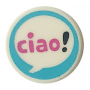 LEGO® Tile Round 1x1 with "Ciao"