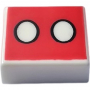 LEGO® Plate Lisse 1x1 Imprimée Ronds Blanc