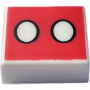 LEGO® Tile 1x1 with Groove with White Ovals