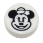 LEGO® Tile Round 1x1 with Black Minnie Mouse Head