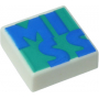 LEGO® Tile 1x1 with Groove with Blue 'MISS'