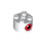 LEGO® Brique 2x2 Ronde Passage Pour Axe - Imprimée Oeil