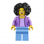 LEGO® Female Bushy Black Hair Medium Lavender Jacket