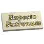 LEGO® Tile 2x4 with Gold Expecto Patronum Pattern