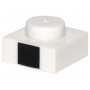 LEGO® Plate 1x1 Blanc avec Carré Noir sur un Côté