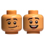 LEGO® Mini-Figurine Tête Homme 2 Expressions (1W)