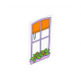 LEGO® Glass for Window 1x4x6 with Lavender Frame