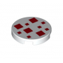 LEGO® Plate Lisse Ronde 2x2 Imprimée Pixel Rouge