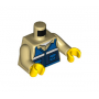 LEGO® Torso Blue and Dark Blue Vet with Pockets